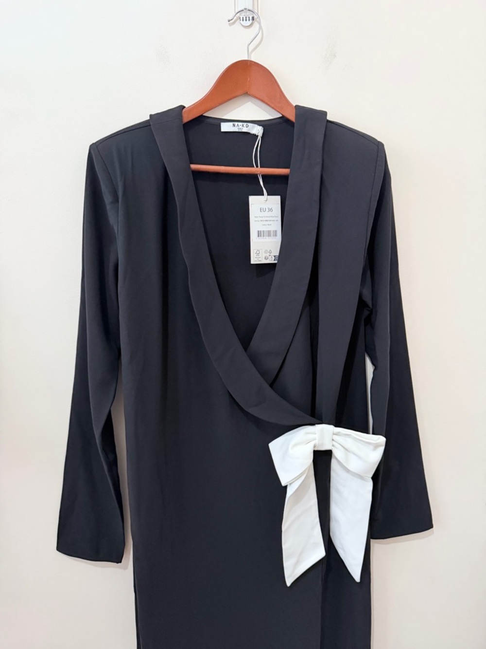 NAKD Flowy Tie Detail Maxi Dress Gown Black Tie Wedding Guest Formal NWT Small - Picture 7 of 10
